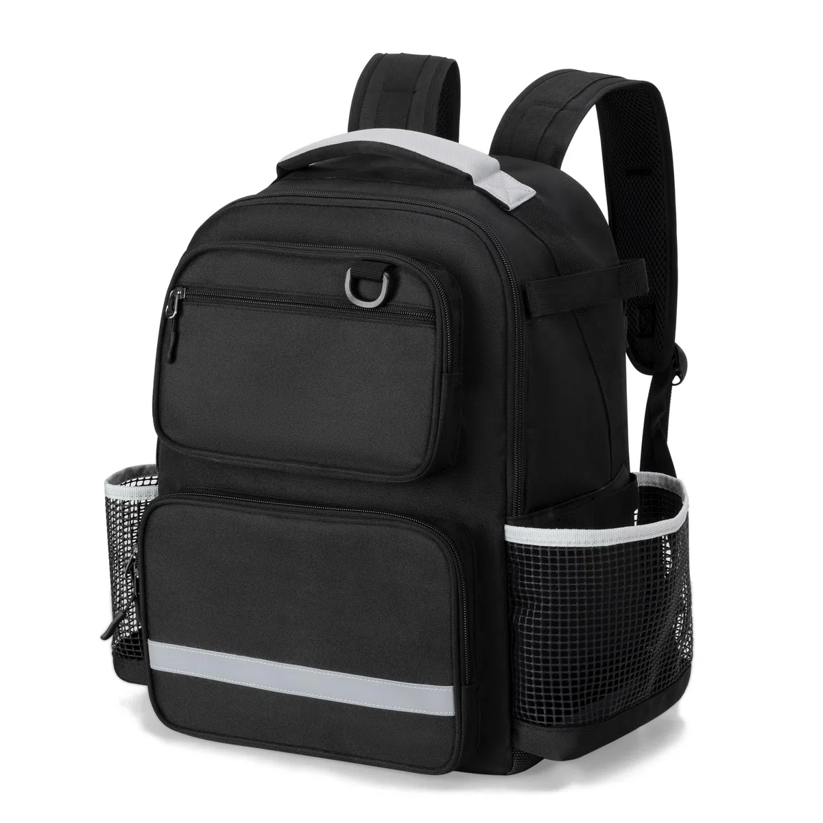 HODRANT Reinigungsrucksack mit Bodenplatte und wasserdichtem Boden, große Reinigungstasche mit mehreren Taschen für Haushaltsutensilien, Reinigungstasche für Zuhause und Auto, nur Tasche