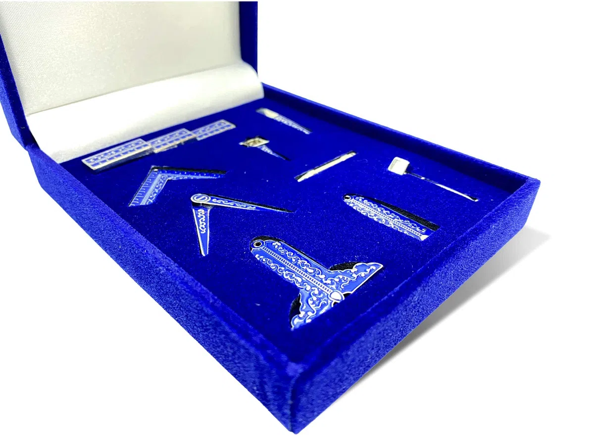 THE MASONIC COLLECTION - Working Tools Set Miniatur Geschenkbox – Geschenkset für Abzeichen – Ideale Freimaurer Geschenke für Männer