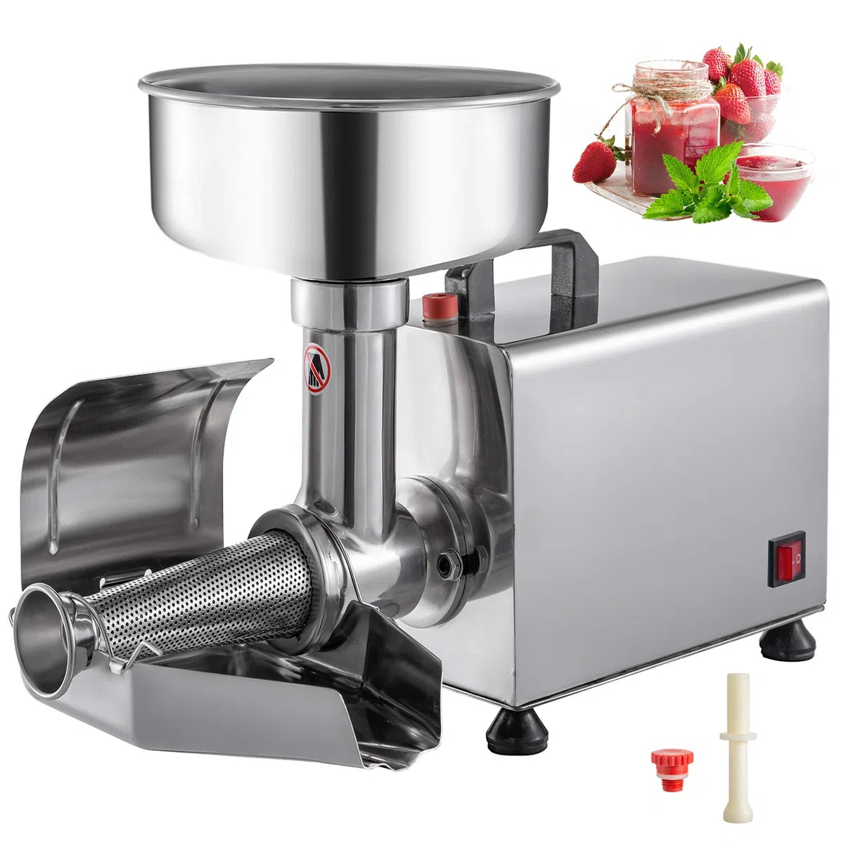 VEVOR Tomatenpresse Passiergerät 370W elektrische Tomatenpresse Rostfreier Stahl