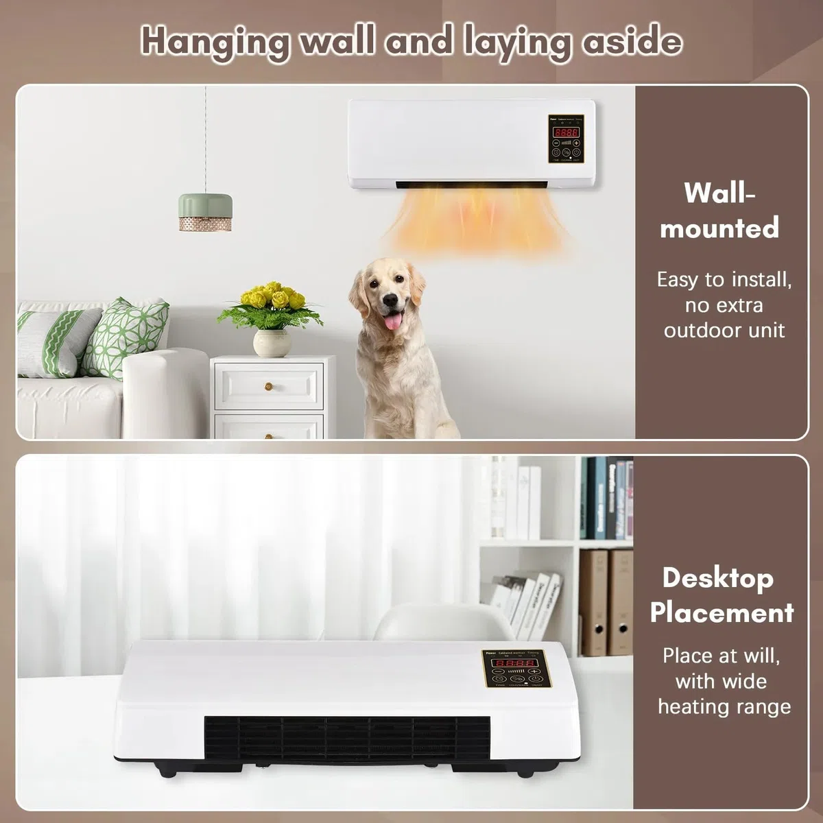 Epicoole Klimaanlage Tragbar 2-in-1 Wandkühlventilator Plug & Play energieeffizient