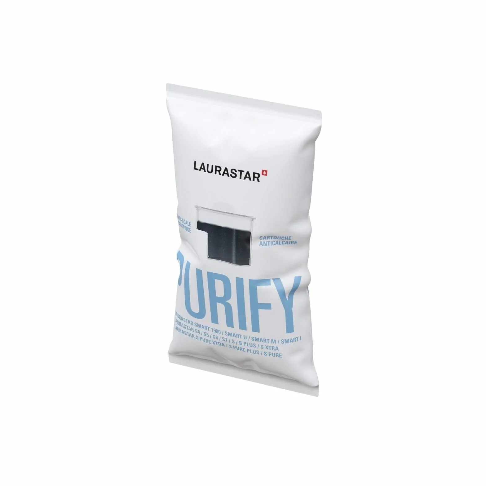 Laurastar Anti-Kalk-Kartusche – SMART – 3er-Pack, Korrosionsschutz, Anti-Salz, Anti-Kalk-Granulat, geeignet für Smart U/M/I (Verpackung kann variieren), Schwarz