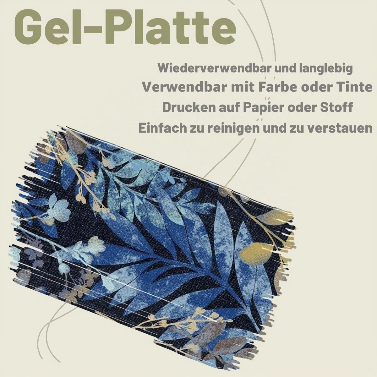 BuzzBright Gel-Druckplatten-Set, komplettes Druckherstellungs-Set mit 12,7 x 17,8 cm Gelatineteller, Brayer, Druckpapier, Acrylfarbe und unverzichtbaren Werkzeugen für Kunstwerke mit gemischten Medien