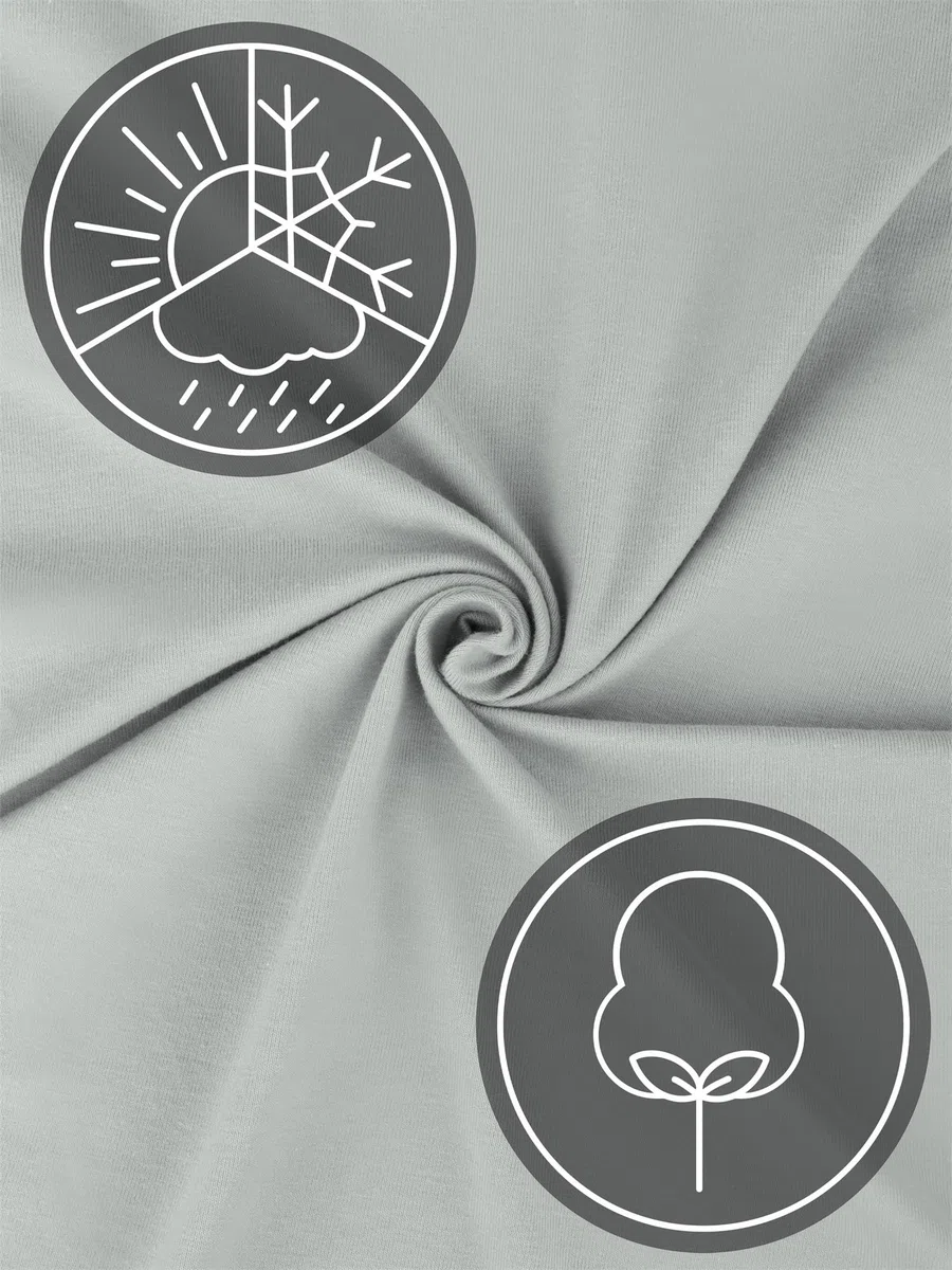 Spannbettlaken aus weichem Lyocell-Baumwoll Material mit 35 cm Steghöhe - atmungsaktives Spann-Betttuch Baumwoll-Bettlaken Laken Farbe 1 x Hellgrau Größe 180-200 cm x 200 cm x 35 cm