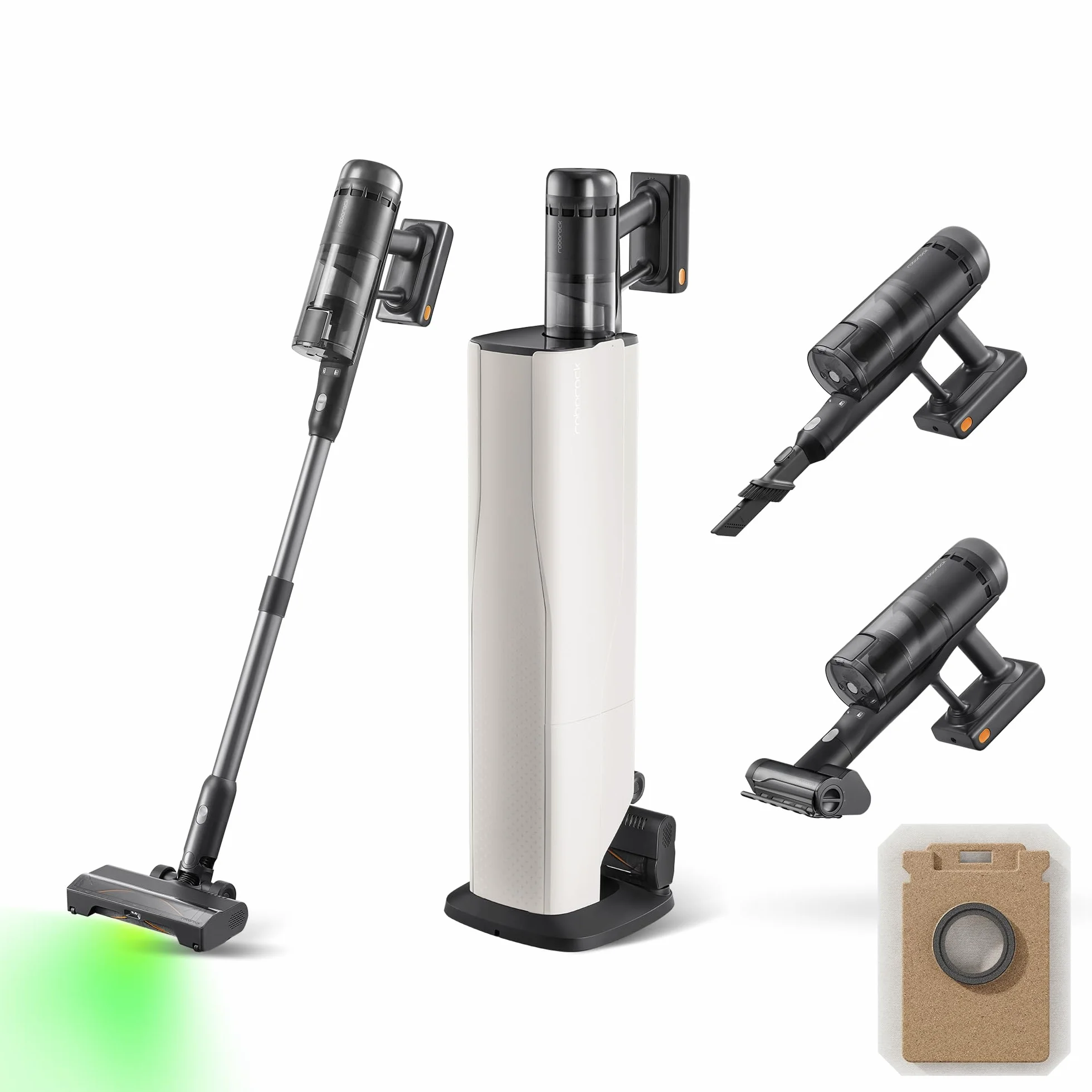 roborock H60 Hub Ultra Akku Staubsauger mit Absaugstation, 210AW kraftvolle Saugleistung, 90 Min. maximale Laufzeit, Staubsauger kabellos, Anti-Tangle Bürste für Teppiche, Hartböden, Tierhaare, Auto