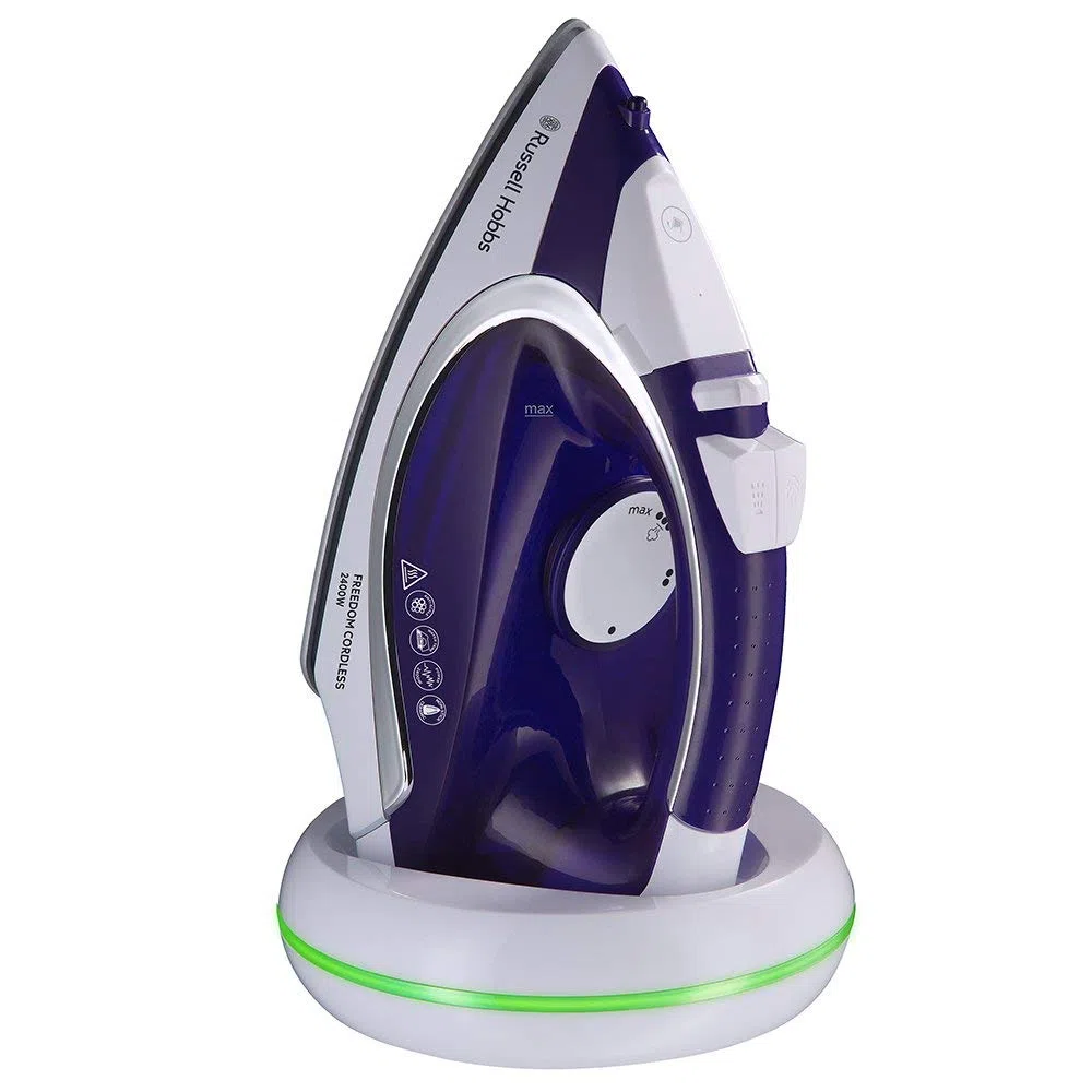 Russell Hobbs Dampfbügeleisen [kabellos mit Basisstation] Supreme Steam Cordless (2400W, 135 g/min Extra-Dampfstoß, 300 ml, Keramik-Bügelsohle, max. 25 Sek Bügelzeit) Bügeleisen 23300-56