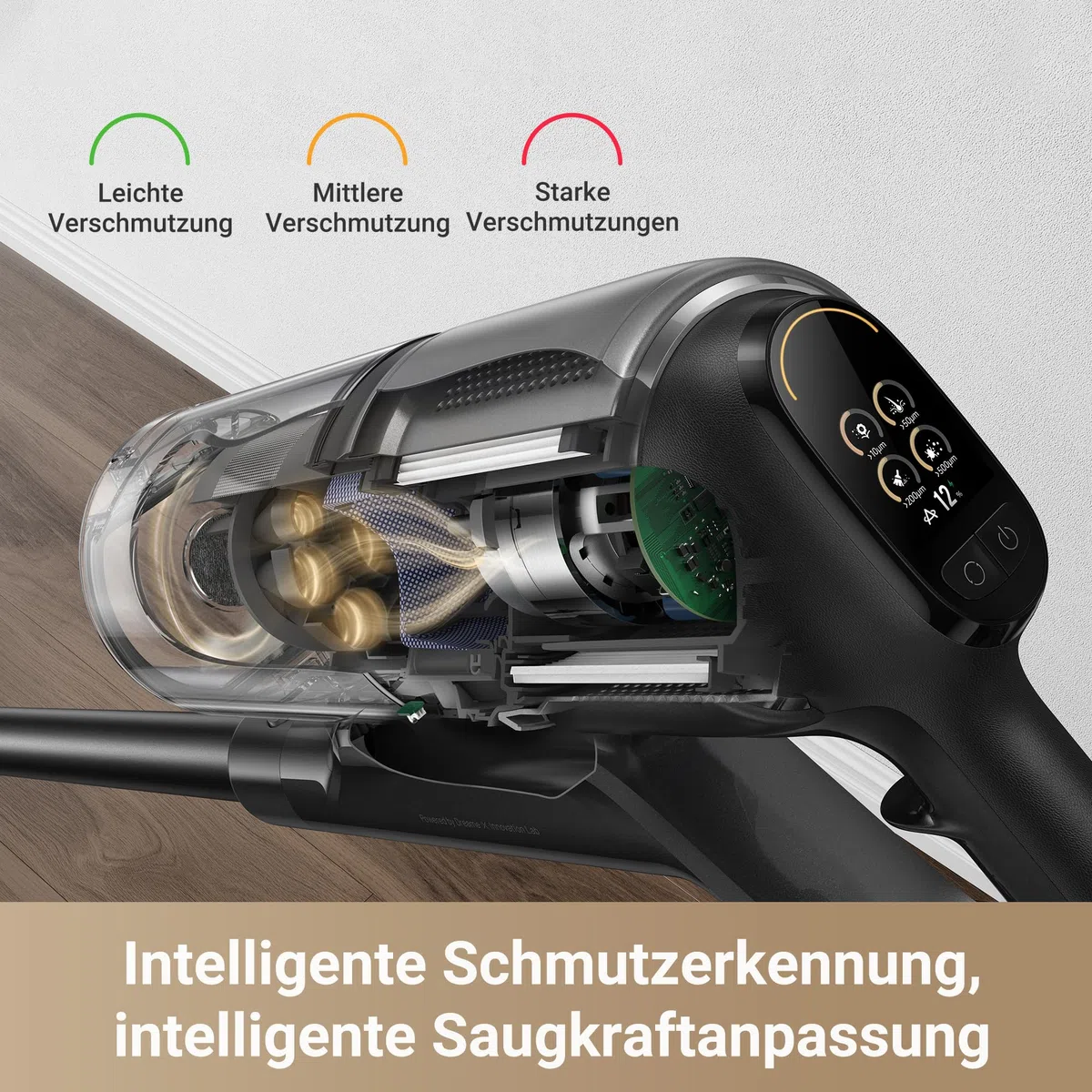 dreame Z30 Kabelloser Bodenstaubsauger, 28,000PA / 310 AW Saugkraft, 90 min Max Reinigungszeit, Dust-Reveal-Technologie, Tierhaar-Entfernungswerkzeug, Multi-Flächen-Saugkraft, Schmutzerkennung
