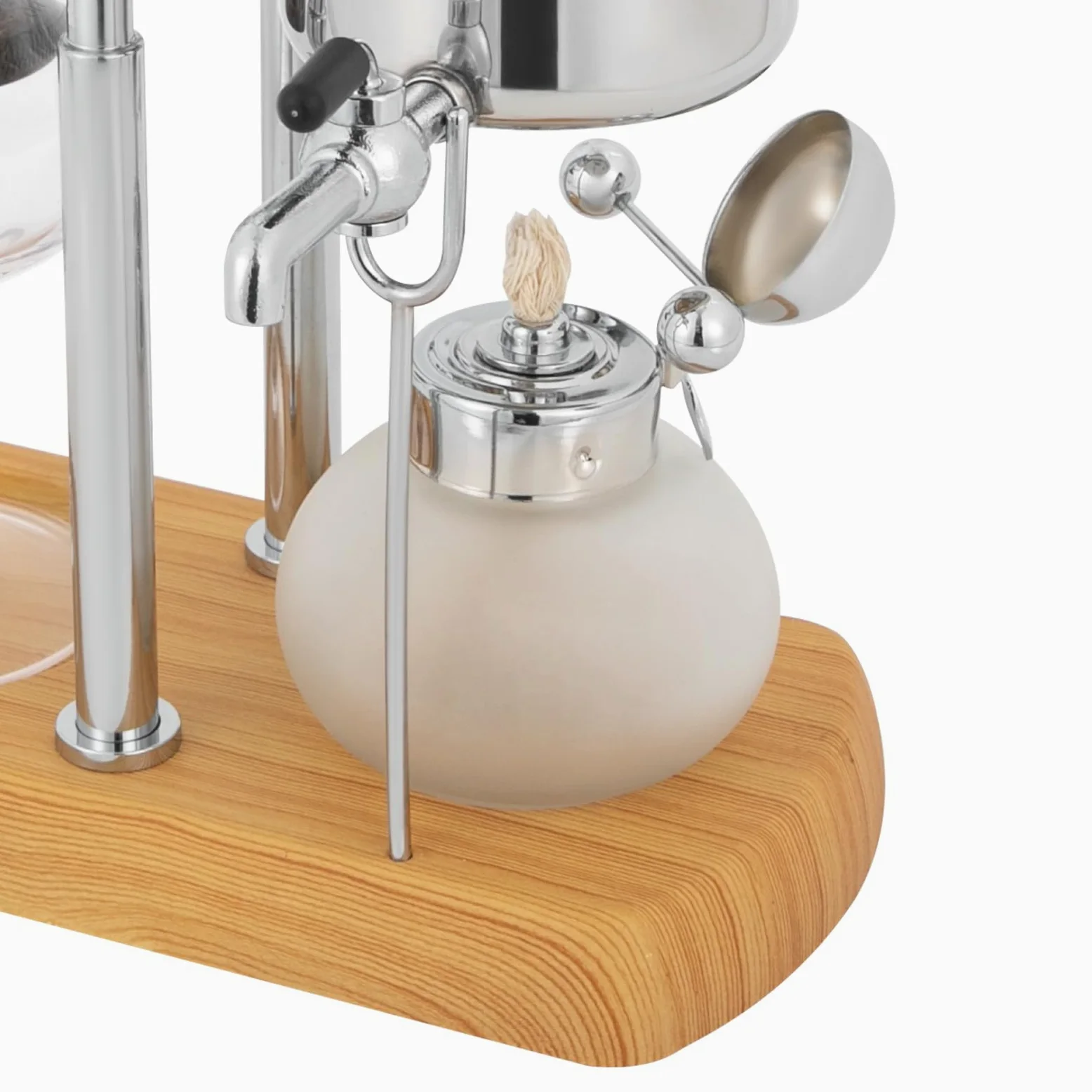 Syphon Kaffeemaschine, Belgisch Belgien Family Balance Siphon, Vakuum-Kaffeekanne mit Messbecher und Löffel 23,5 x 12 x 38 cm