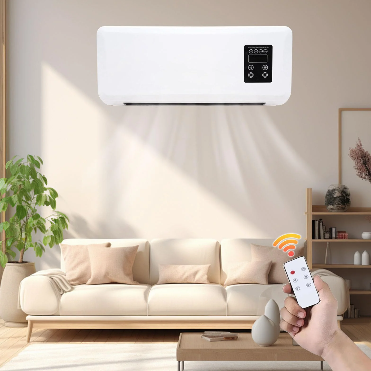 Tragbare Klimaanlage mit Fernbedienung, Plug & Play, energieeffizienter Kühlventilator für Zuhause
