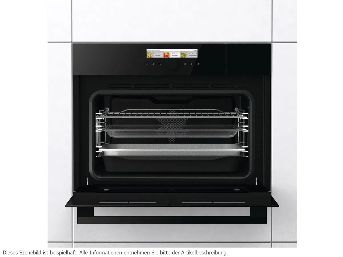 Gorenje Masterline BCMS598S19BG Kompakt-Dampfbackofen mit Mikrowellenfunktion Schwarz