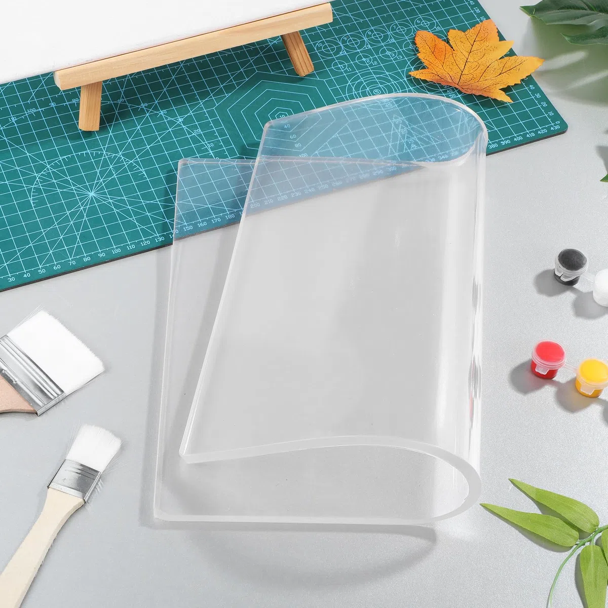 Gel-Druckplatte A3 Wiederverwendbare Klare Druckplatte Für Scrapbooking Monoprinting Mixed-Media Kunstprojekte Leicht Zu Reinigen