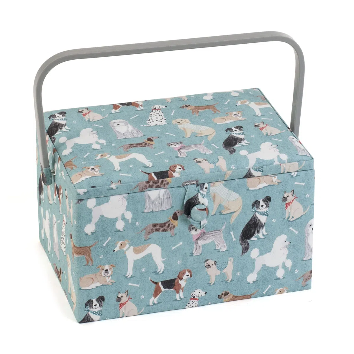 Hobby Gift Große Nähbox, Holz/Stoff, Hunde