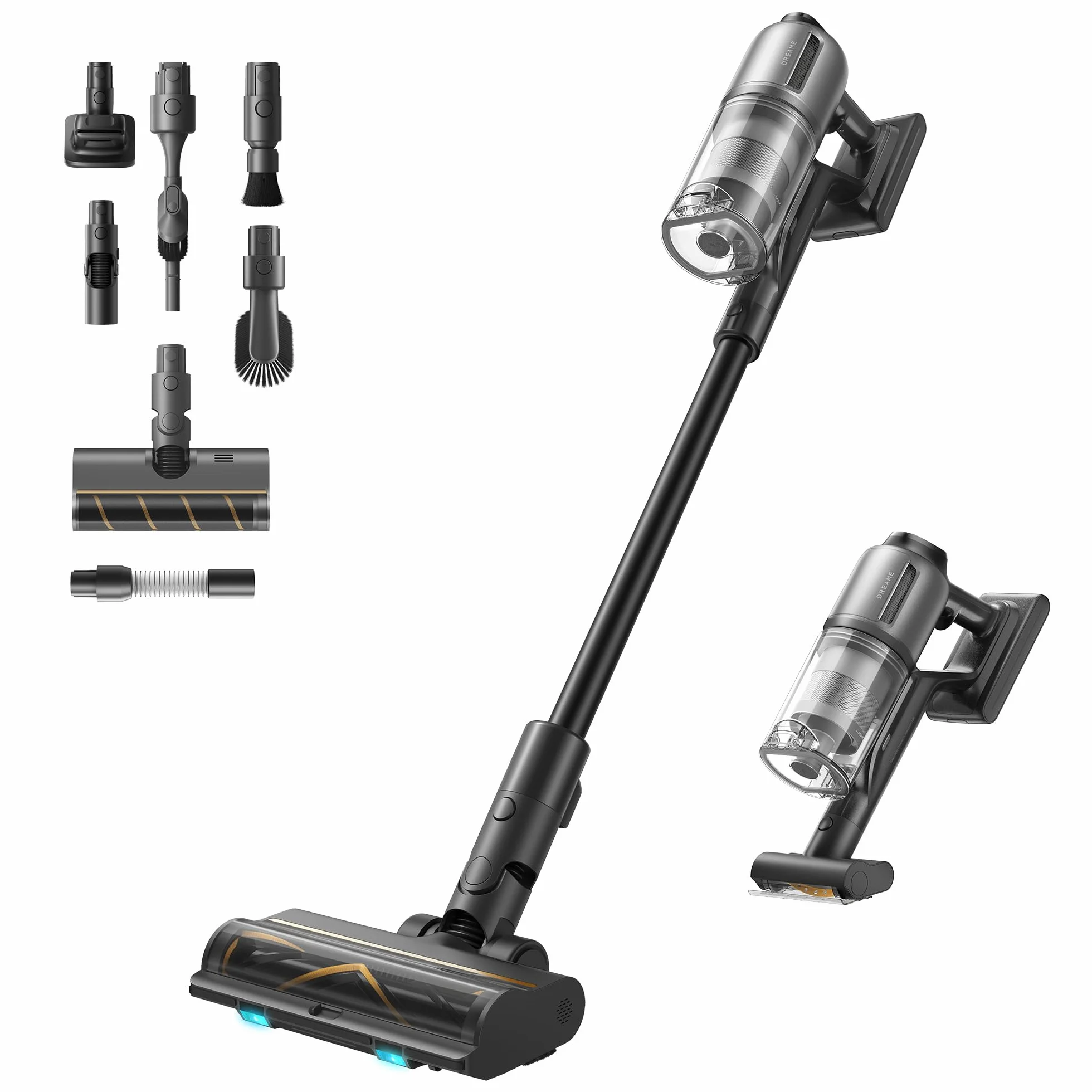 dreame Z30 Kabelloser Bodenstaubsauger, 28,000PA / 310 AW Saugkraft, 90 min Max Reinigungszeit, Dust-Reveal-Technologie, Tierhaar-Entfernungswerkzeug, Multi-Flächen-Saugkraft, Schmutzerkennung
