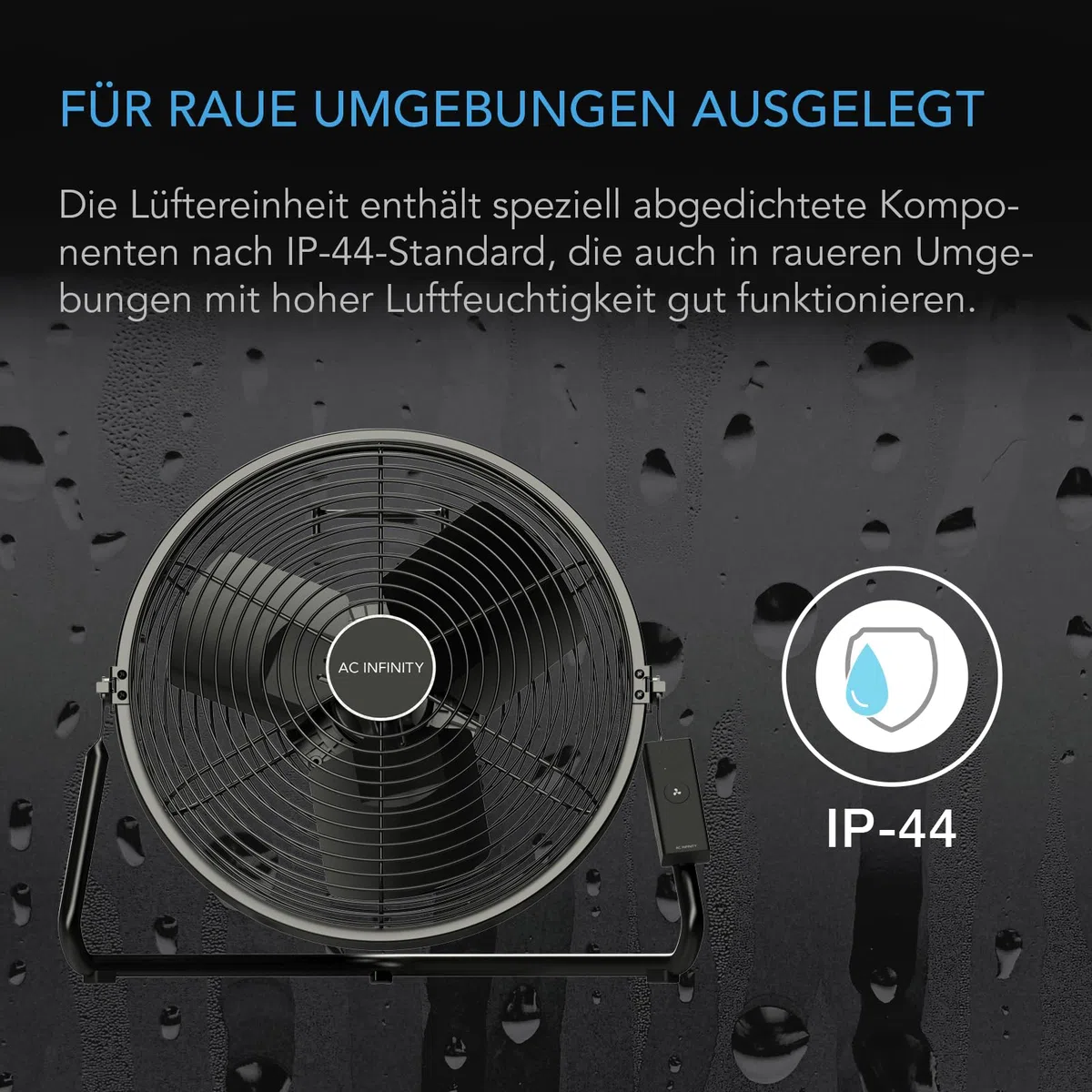 AC Infinity CLOUDLIFT S14 Industrieller Wandventilator 350 mm EC-Motor 10-Stufen-Drehzahlregler