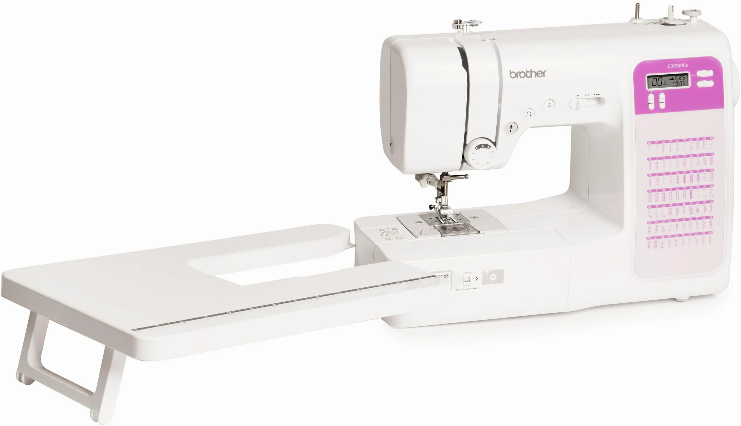 Brother CX70PES Elektronische Nähmaschine mit 70 Stichen Nähen + Tisch und Tasche inklusive
