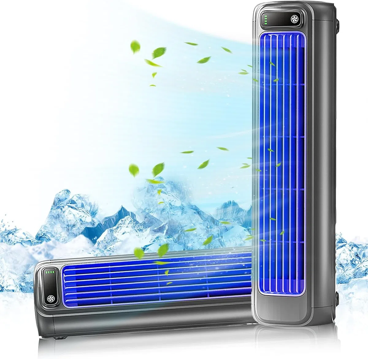 Festberg Cooling Ace Kabelloser Bladeless Turmventilator 3 Geschwindigkeiten Leiser Tischventilator Schlafzimmer