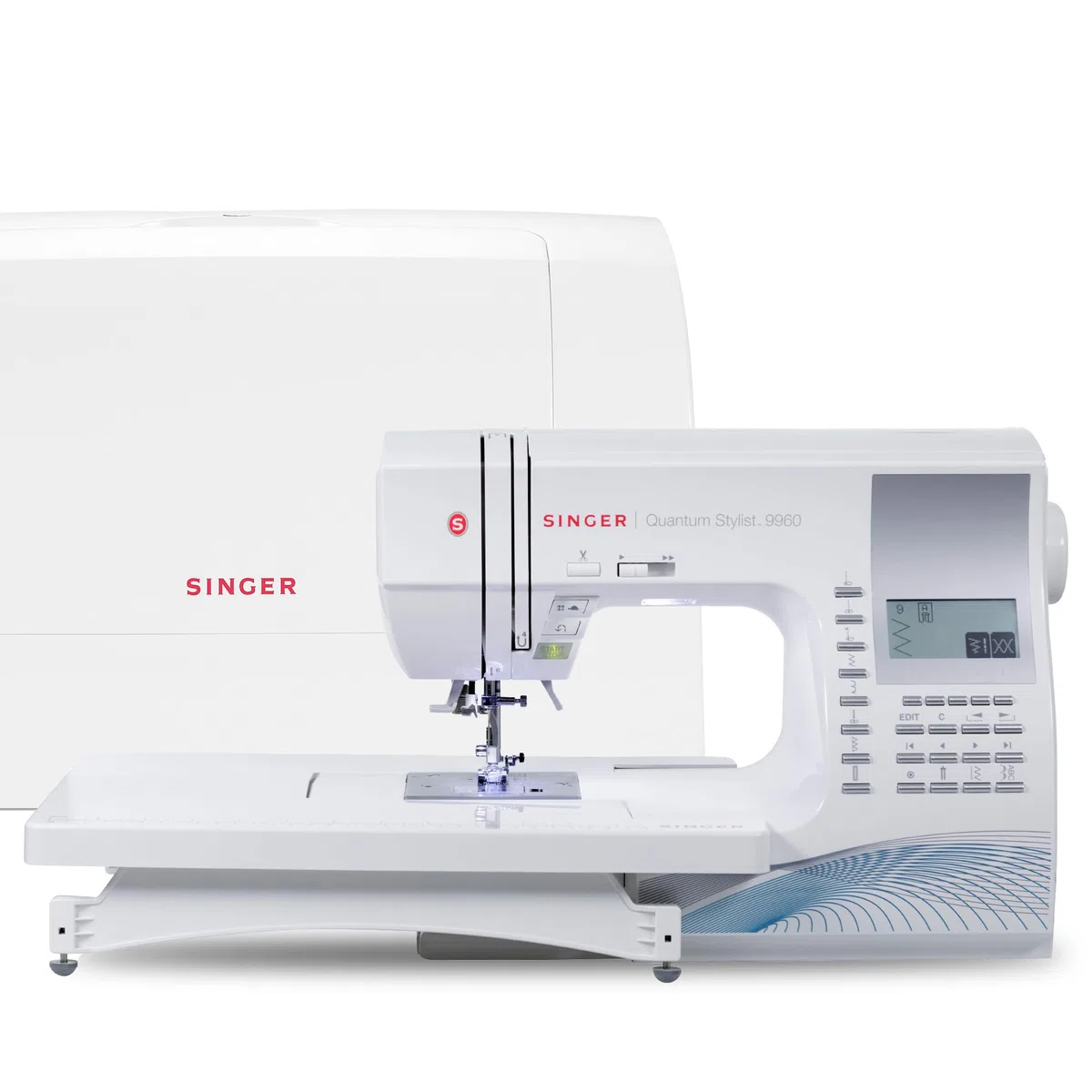 SINGER 9960 N?h- und Quiltmaschine mit Zubeh?r-Set, Anschiebetisch, 600 Stiche, elektronischer Auto-Pilotmodus
