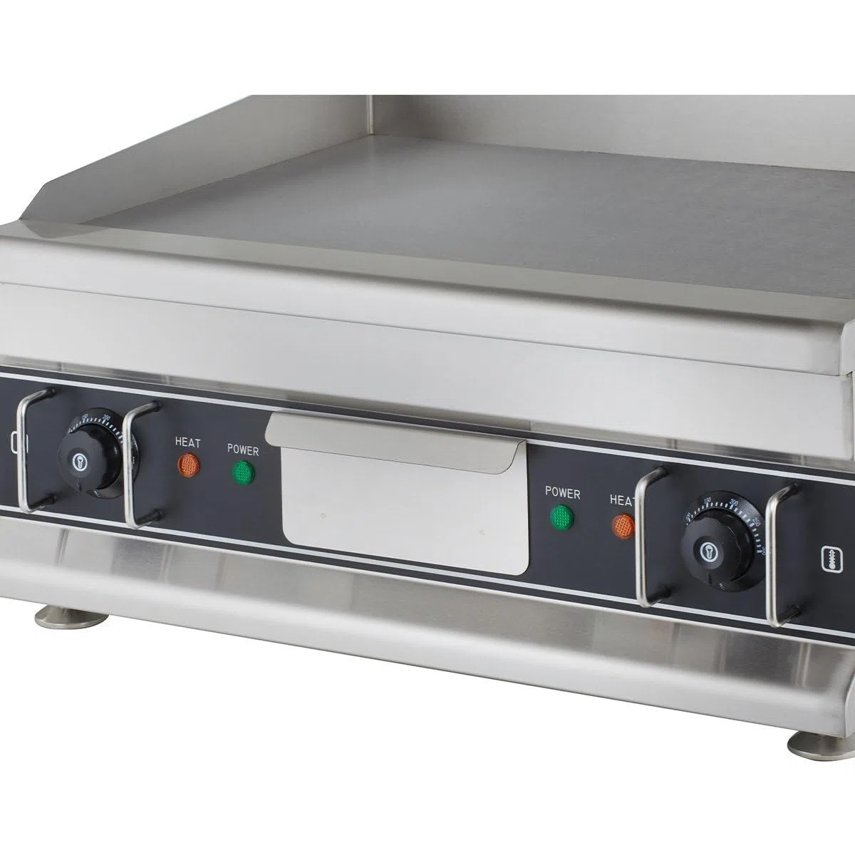 GastroHero Elektro Grillplatte glatt 600 mm Tischgerät 5 kW Edelstahl Grillplatte 2 Heizzonen Gastro Grillgerät 400 V Profi Grillplatte Küche Gastronomie