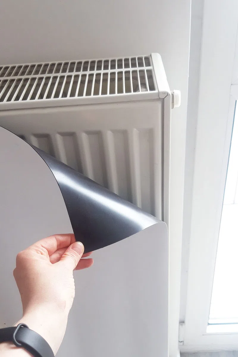 Magnet Heizkörperverkleidung Heizkörperabdeckung Rot Chili 80x60 cm Heizung Abdeckung Verkleidung Magnetische Abdeckmatte Kühlschrank aus Einem Flexiblen Magneten Digitaler Aufdruck