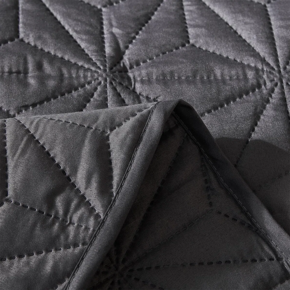 Whale Flotilla Tagesdecke Bettüberwurf 170x220 cm Bedspread mit 1 Kissenbezüge - Weiche und Leichte Steppdecke mit Geometrischem Muster für 4-Jahreszeiten, Grau