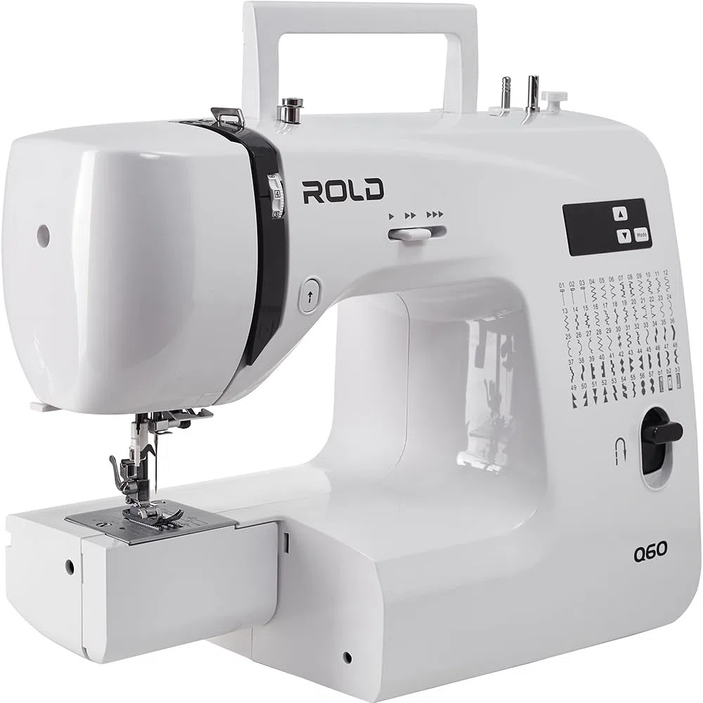 ROLD Q60 Computernähmaschine | 60 Stichprogramme | Nadeleinfädler | Metallrahmen | LED-Beleuchtung | Nähen ohne Pedal