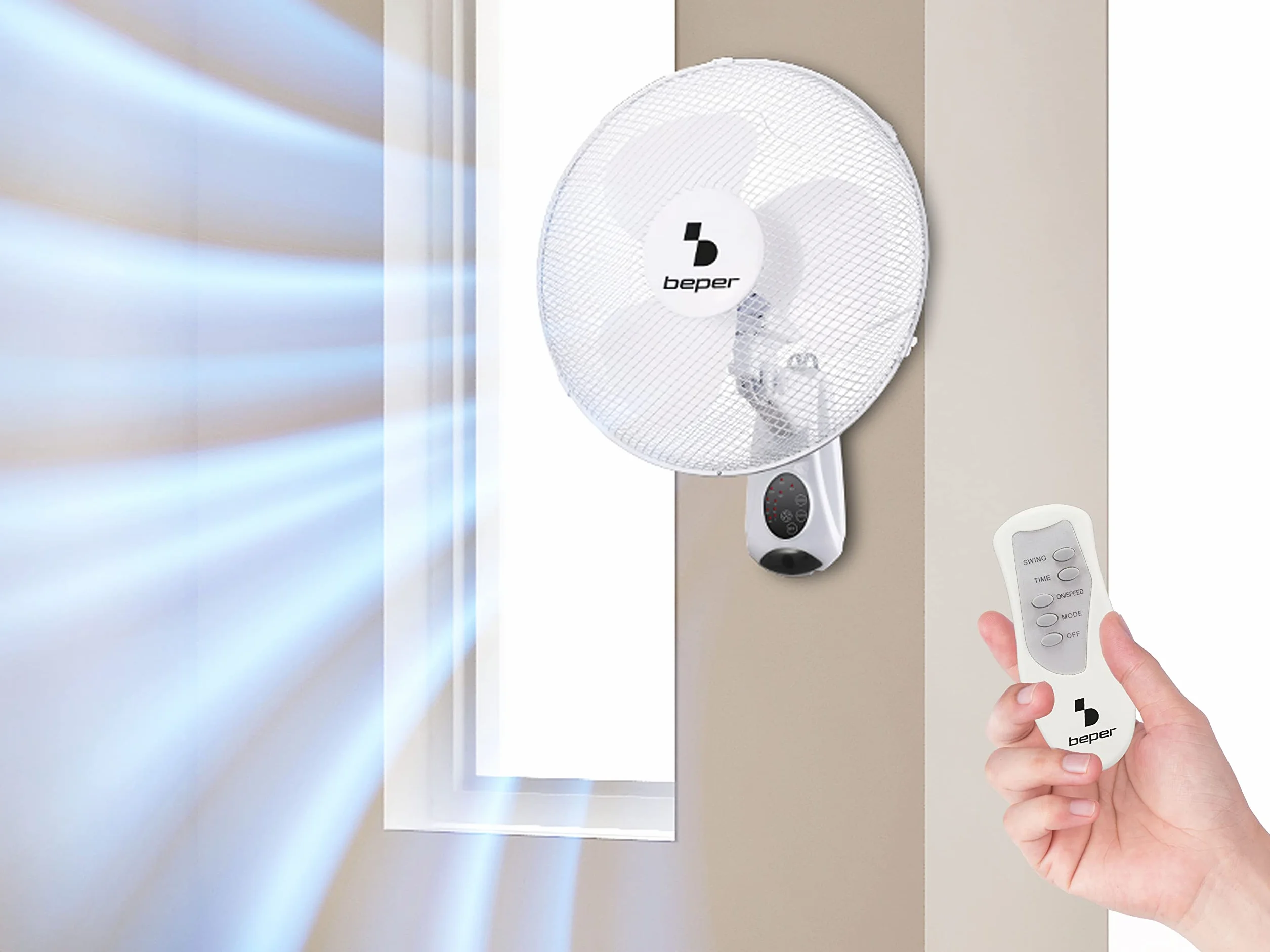 BEPER P206VEN600 Wandventilator mit Fernbedienung und Timer