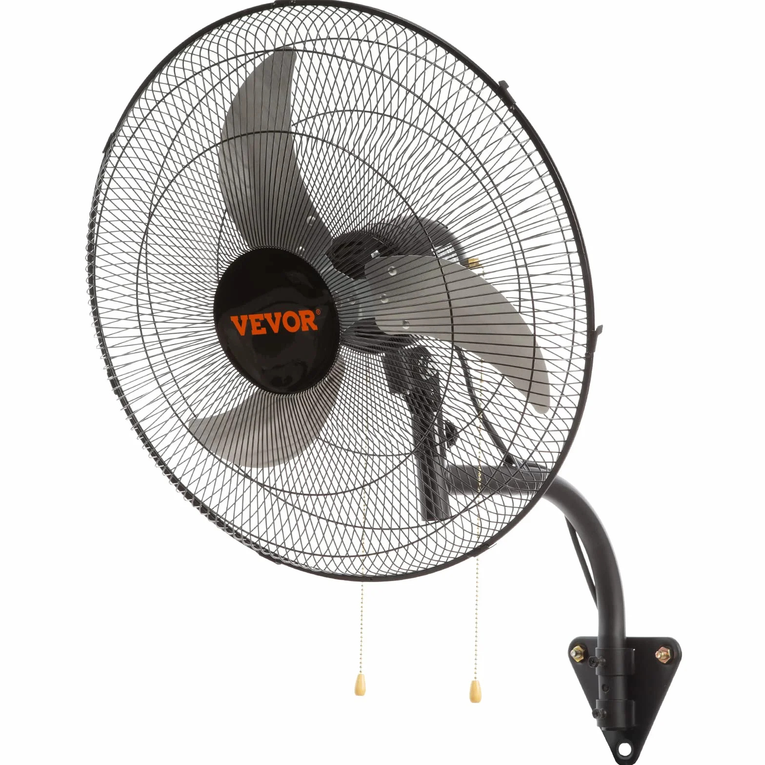VEVOR Wandventilator, 49 cm oszillierender Ventilator, 4650 CFM, 3 Geschwindigkeiten, Schwarz