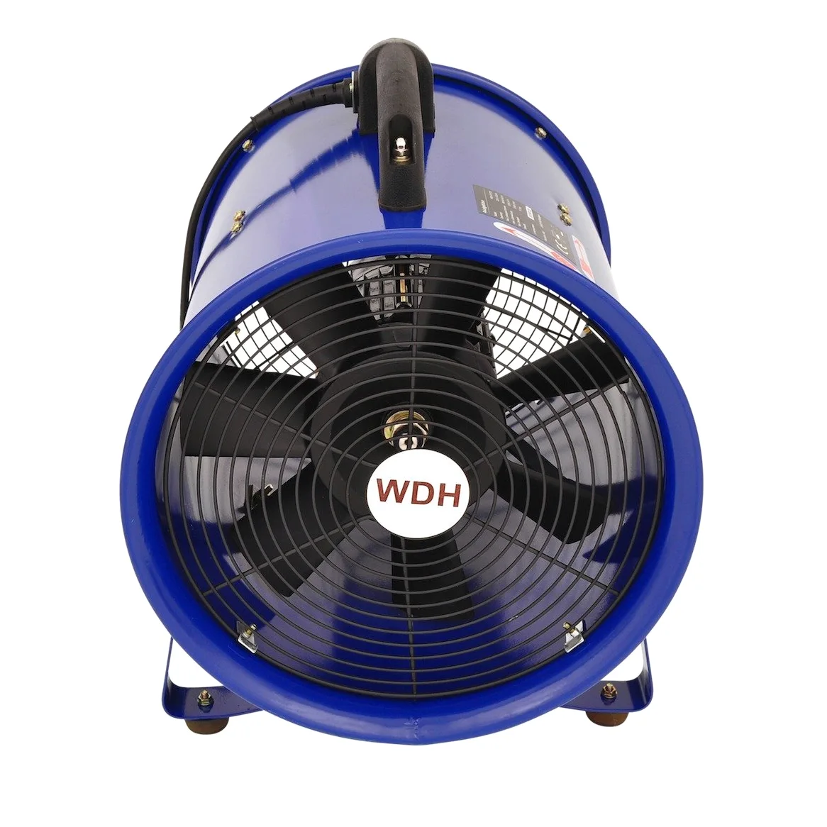 Aktobis WDH-SHT28 Axialgebläse, Baustellenventilator/Rohrventilator, Blau, 28 cm Durchmesser, Hochleistungsmotor - für Industrie & Werkstatt