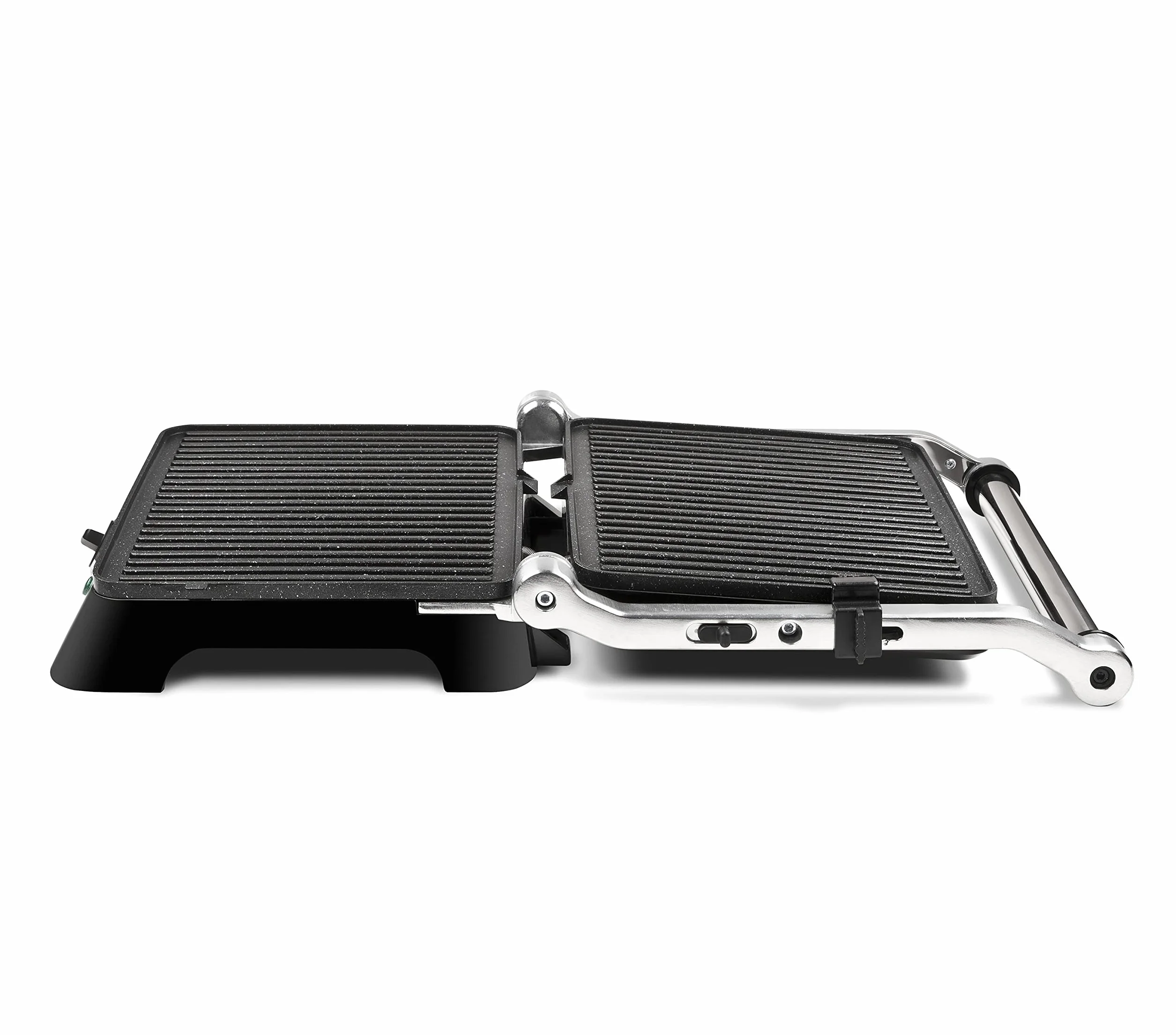 Girmi BS44 Grillpfanne mit Petravera-Effekt, Korpus aus Edelstahl, Platten 29,3 x 23 cm