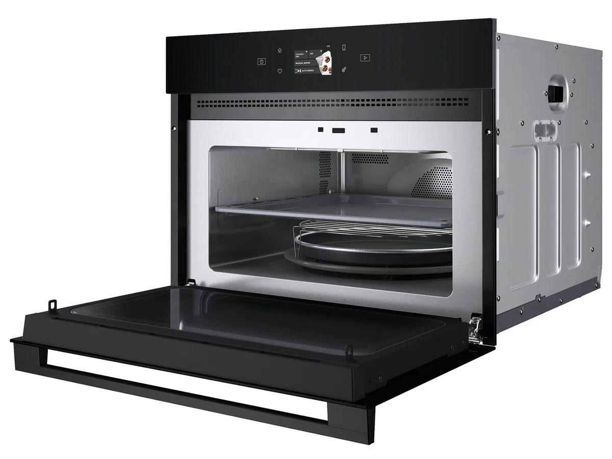 Bauknecht BMP9O7TK Einbau-Mikrowelle mit Grill und Heißluft Schwarzes Glas