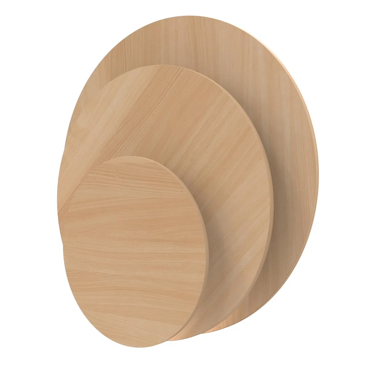 AUPROTEC Tischplatte 28mm rund Ø 600 mm Buche Holzplatte melaminharzbeschichtet Spanplatte mit Umleimer ABS Kante Auswahl: 60 cm