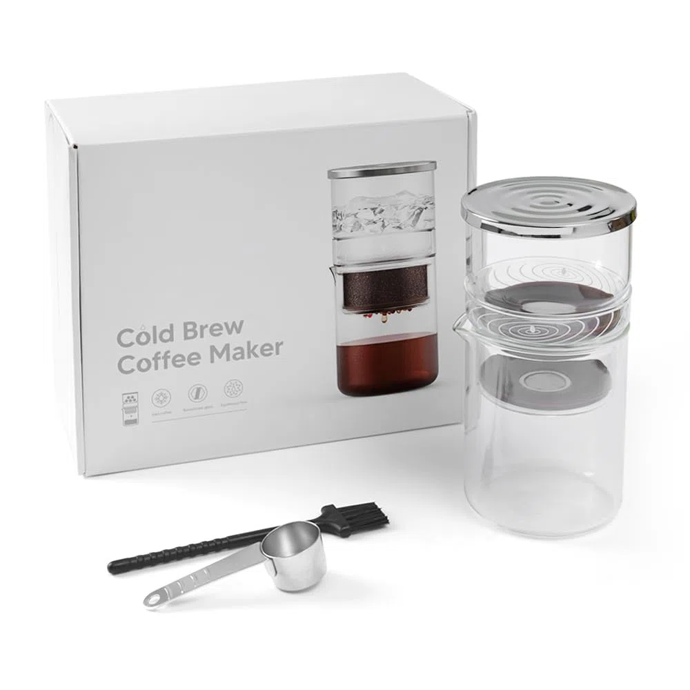 FILFEEL Cold Brew Dripper, 300 Ml Eistropfer Kaffeemaschine für Zuhause, Büro, Reisen (gleichmäßiges Tropfen)
