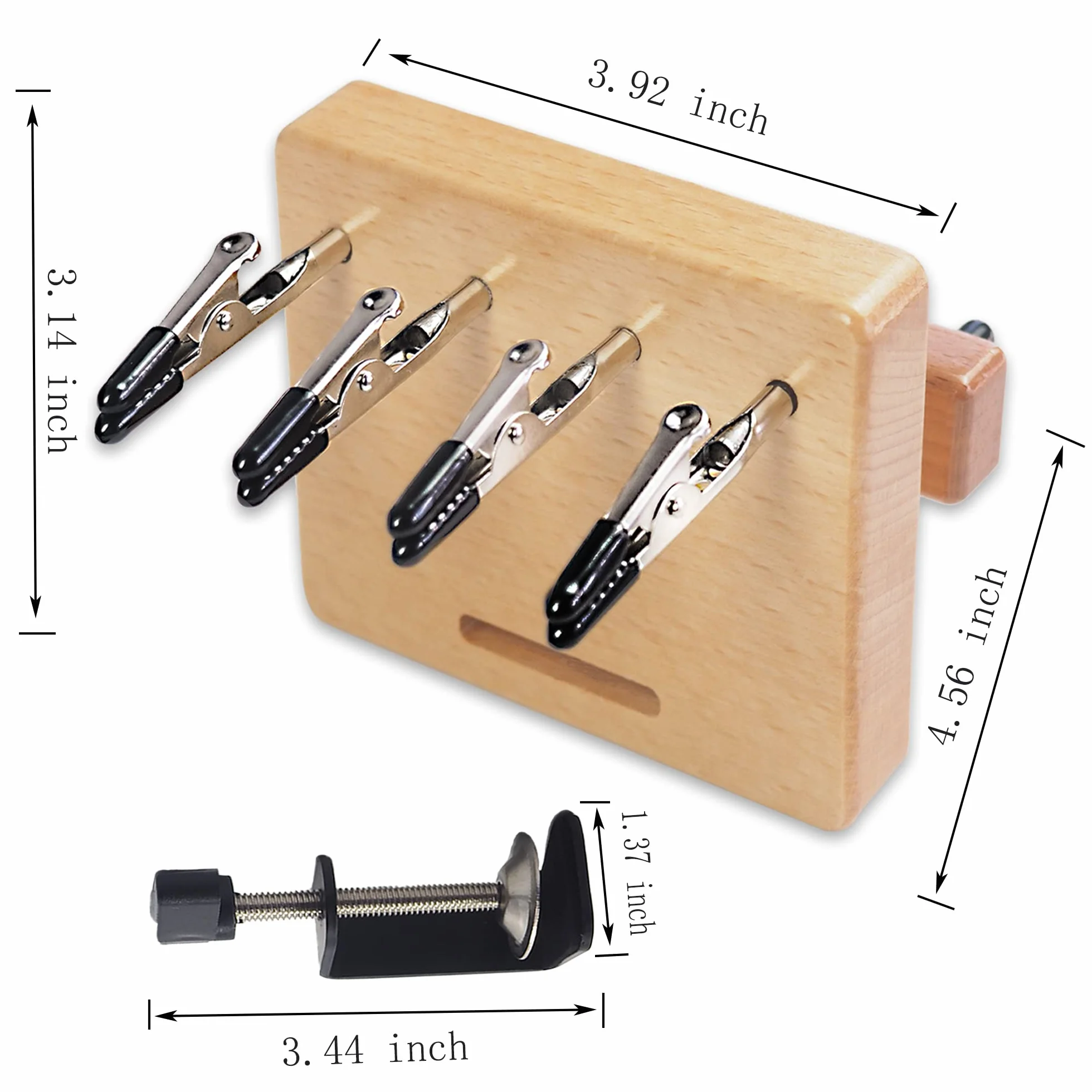 Fringe Twister zum schnellen Drehen, 4 Clips Holzschnur Maker Werkzeug, Garn Fringe Twister zum Weben, Quaste/Seilherstellung Maschine