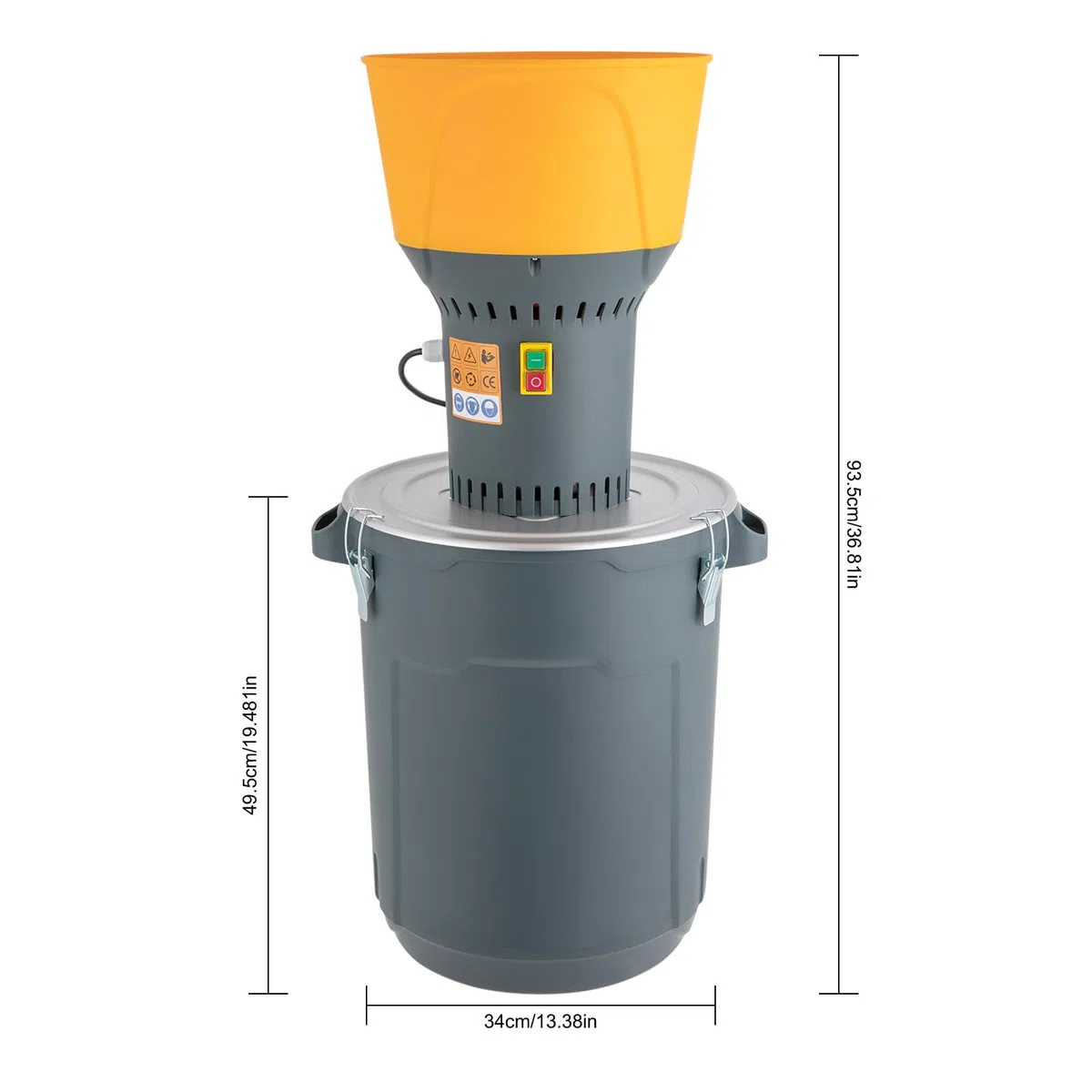 Getreidemühle Elektrisch, 1300W Schrotmühle 50L Haferquetsche 220V Getreidequetsche Coffee Grinder Staubfreies Arbeiten mit Kupferkern-Motor und Griffe für Weizen, Hafer, Gerste