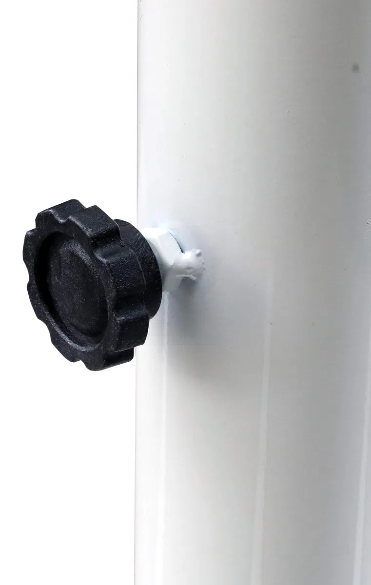 VIS Metallkreuz - Schirmständer sehr platzsparend, äußerst stabil - mit Rohr Ø65,5 mm, für Schirme mit Schirmast 60,00 mm - Verwendung mit 4xBetonplatten 400x400x50 mm, min. je 18 kg (nicht enthalten)