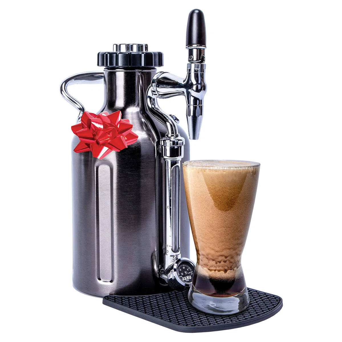 GrowlerWerks uKeg Nitro Cold Brew Kaffeemaschine, 1,5 l, Schwarz/Chrom