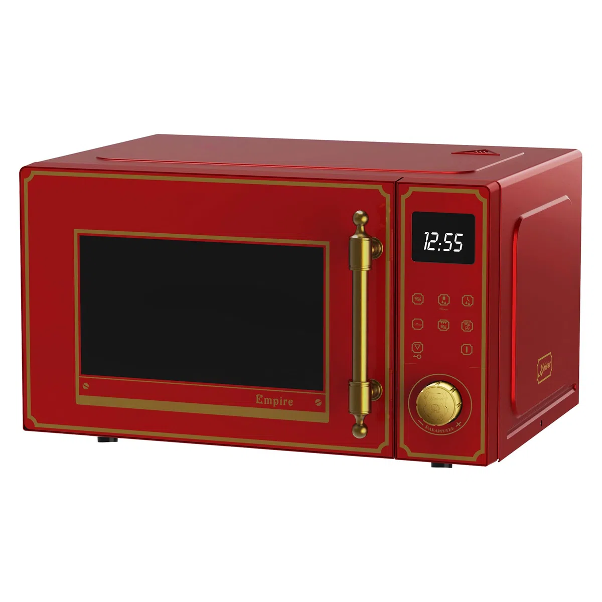 Kaiser Empire M 2530 RotEm Retro Mikrowelle 25L Mikrowellenherd mit Heißluft Grill 25 Funktionen