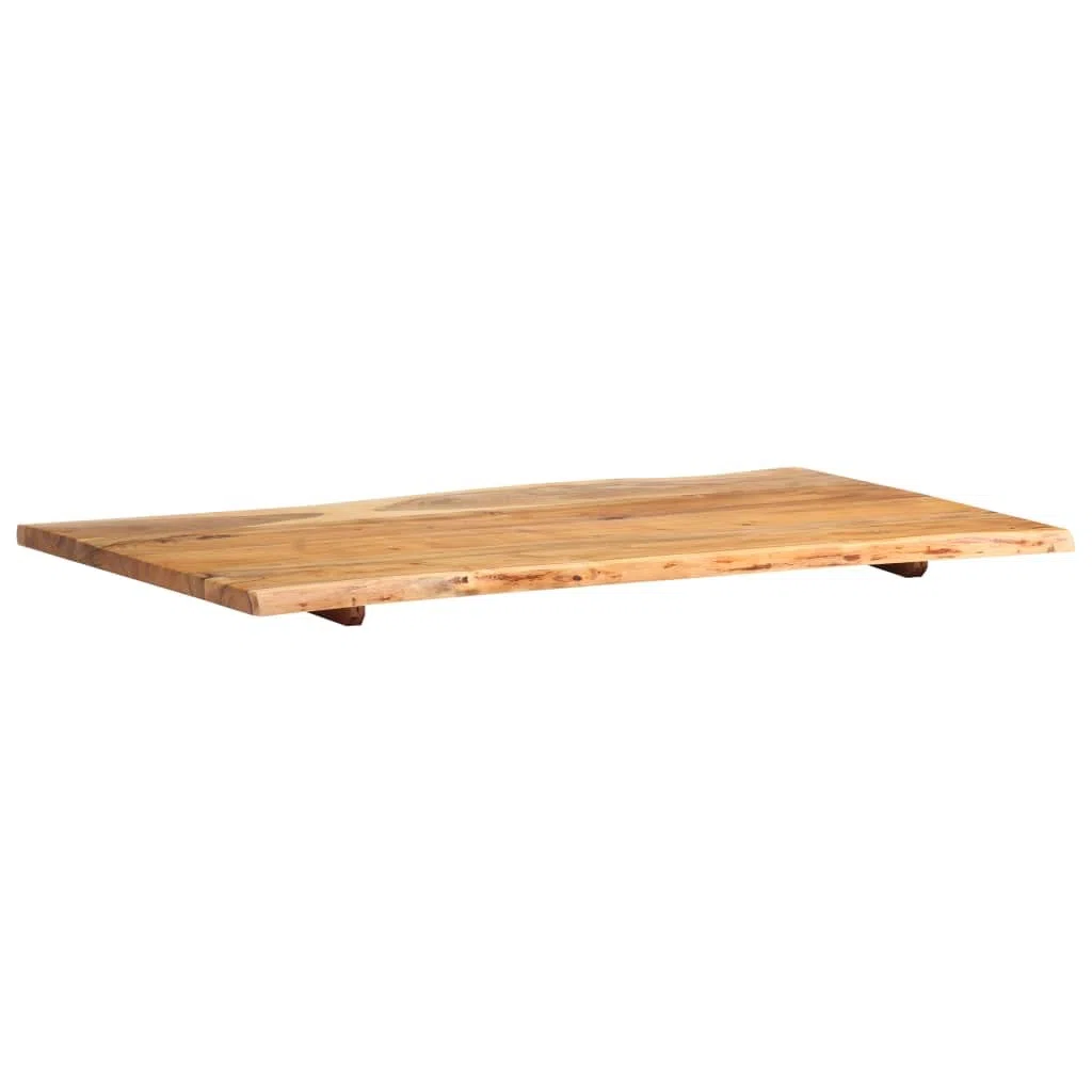 vidaXL Massivholz Tischplatte Baumkante Massivholzplatte Akazie 100x(50-60) x2,5cm