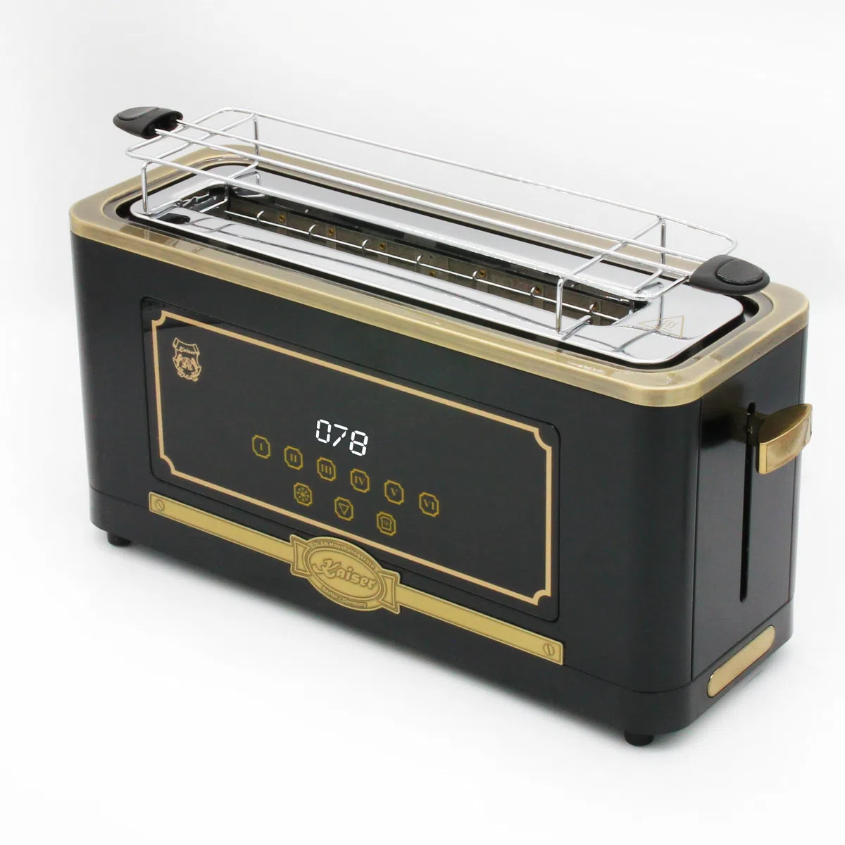 Kaiser Empire M 2530 Em Mikrowelle 25L Mikrowellenherd mit Heißluft Grill 25 Funktionen + Retro Toaster T 4000 Em, 6 Toaststufen + Kaffeemaschine Kaiser KA 2005 Em Empire