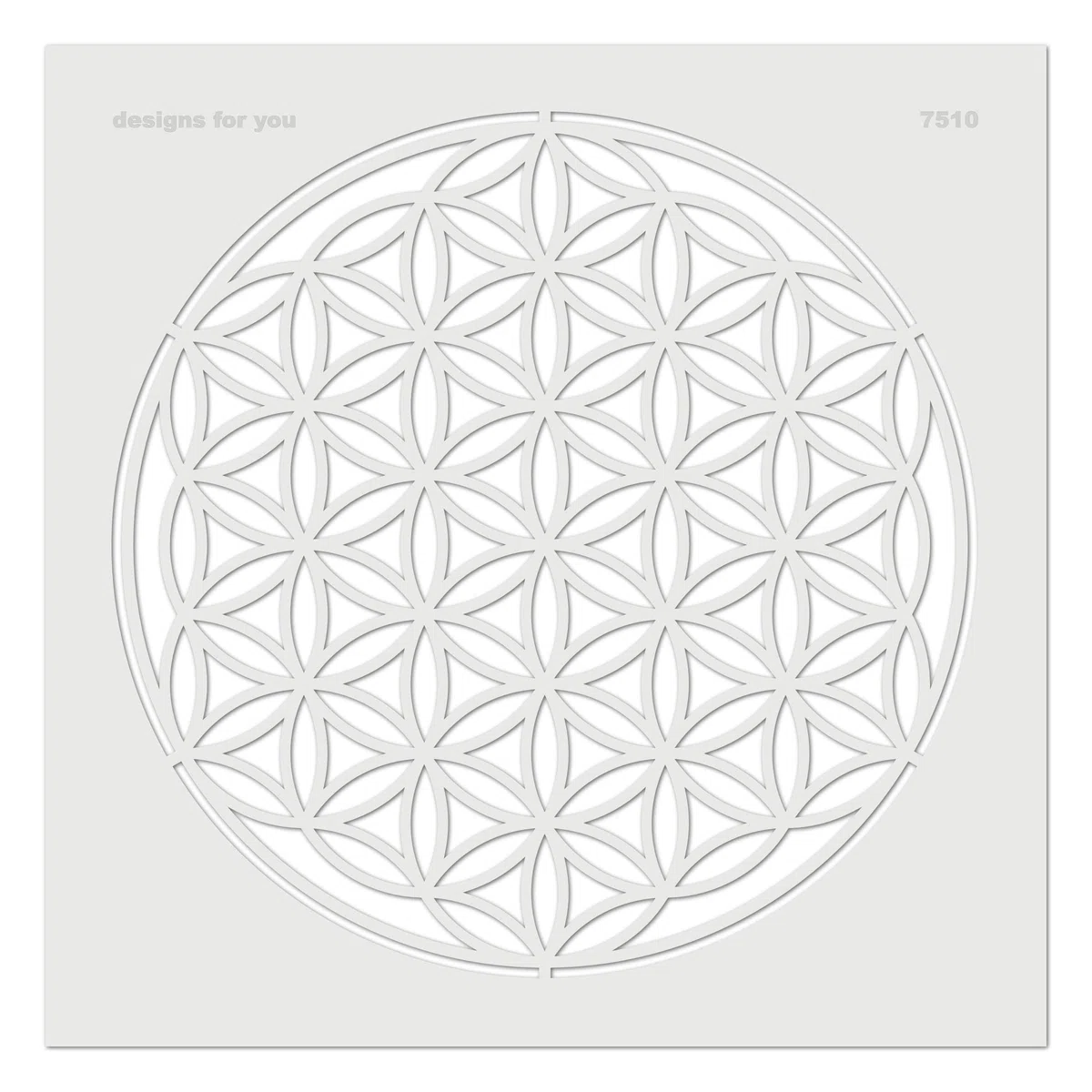 designs for you Schablone – Blume des Lebens, wählbar Ø 30 cm bis 80 cm // Malerschablone Lebensblume in S - XXL für ihre Wandgestaltung // Wandschablone ist wiederverwendbar (XXS)