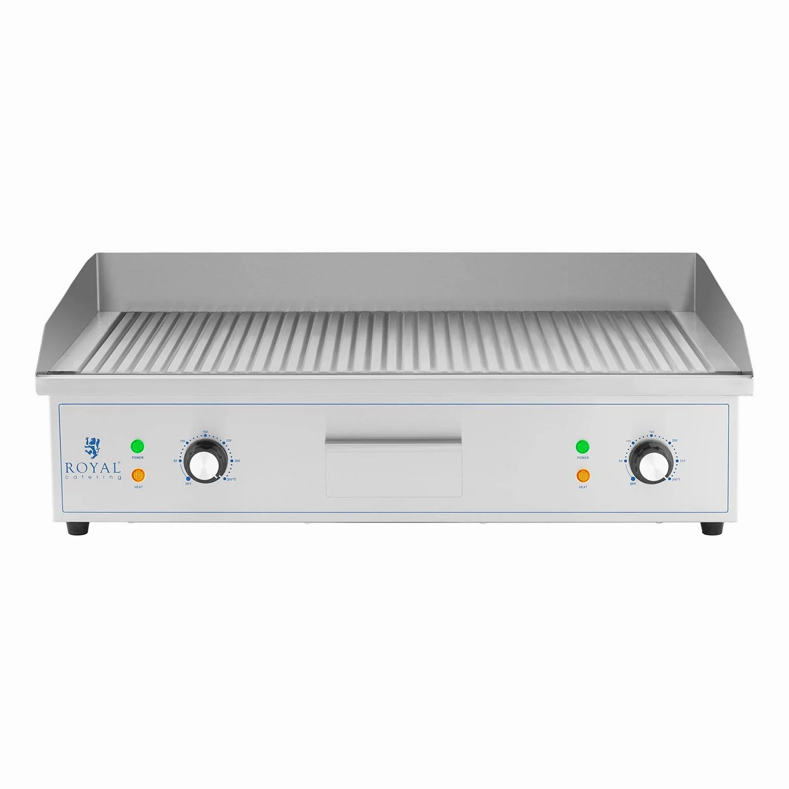 Royal Catering RCPG 51 Doppel Elektro Grillplatte 700 x 400 mm gerillt 4.400 W Griddleplatte Bratplatte Griddleplatte elektrisch