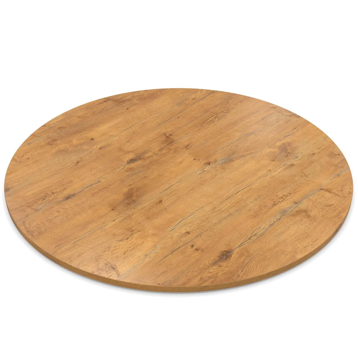 AUPROTEC Tischplatte 19mm rund Ø 1100 mm Pale Lancelot Oak Holzplatte melaminharzbeschichtet Spanplatte mit Umleimer ABS Kante Auswahl: 110 cm