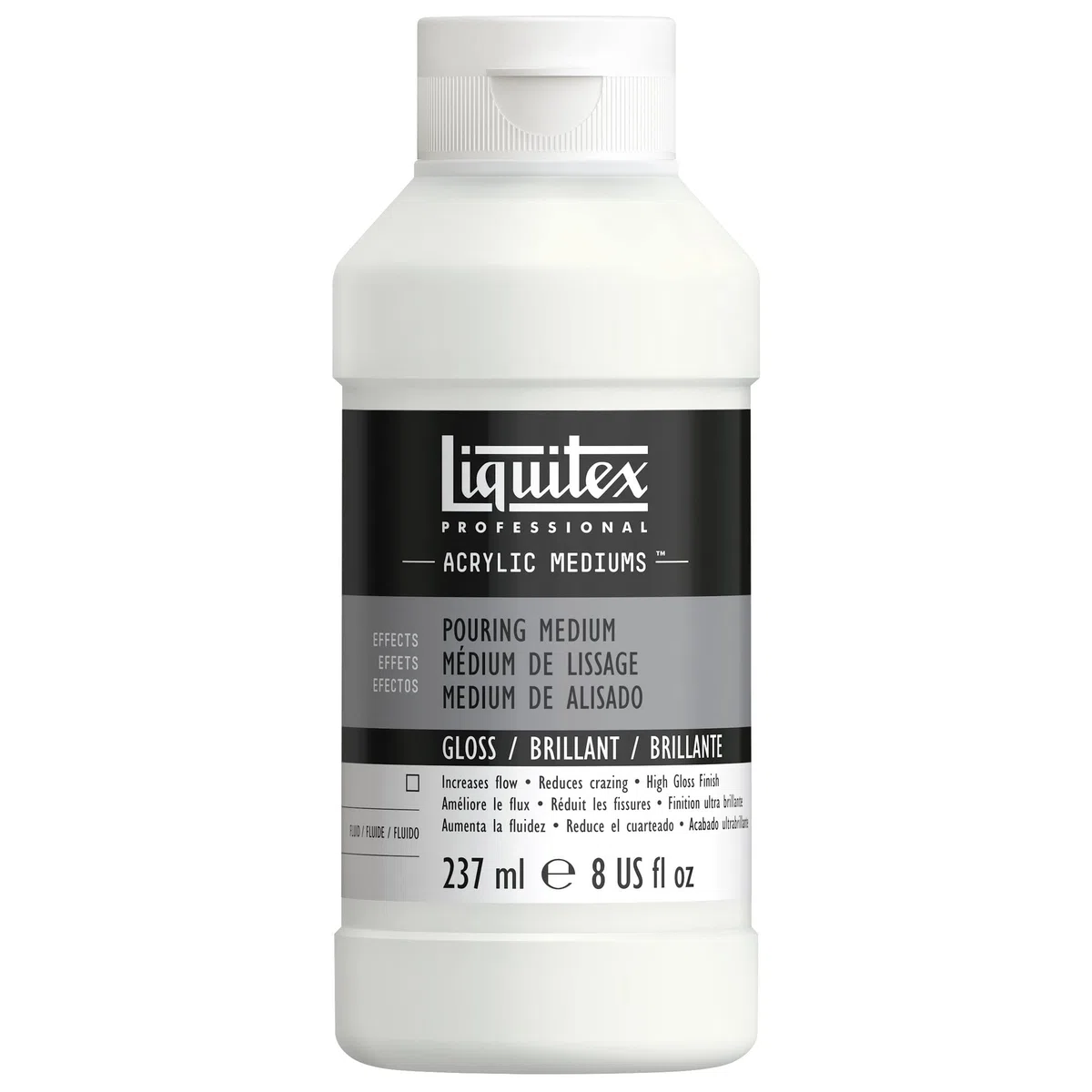 Liquitex 5408 Professional Gieß- und Pouring- Medium, wasserfest, nicht-vergilbend, flexibel, erhöht den Farbfluss, 237 ml Flasche