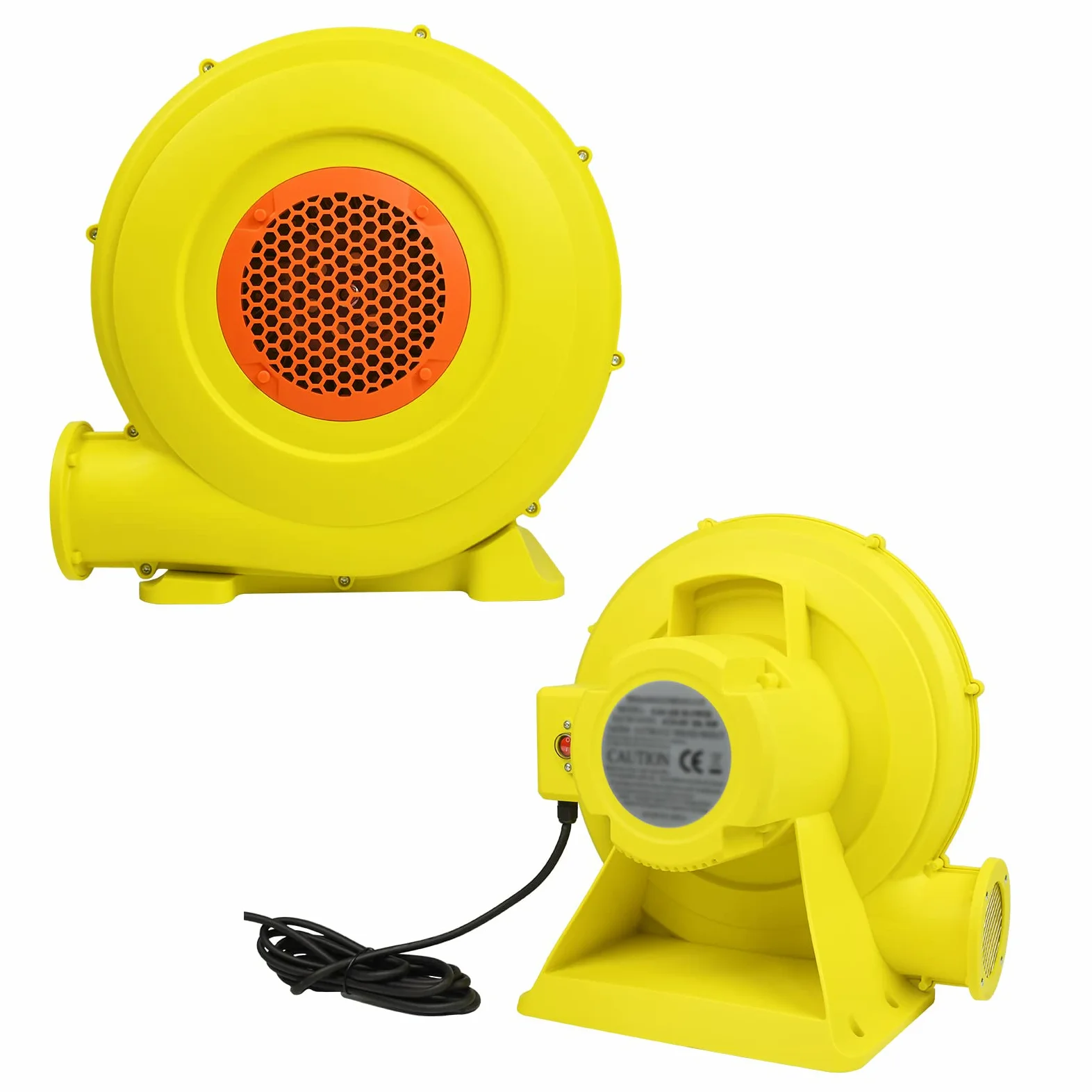 NAIZY Gebläse 750W Luftgebläse elektrische Hüpfburg Gebläse mit Bodennägel Radiallüfter 220V-240V Turbogebläse Gebläsepumpe für Aufblasbare Spielzeuge Hüpfburg Turbolüfter, 2100Pa 580m³/h