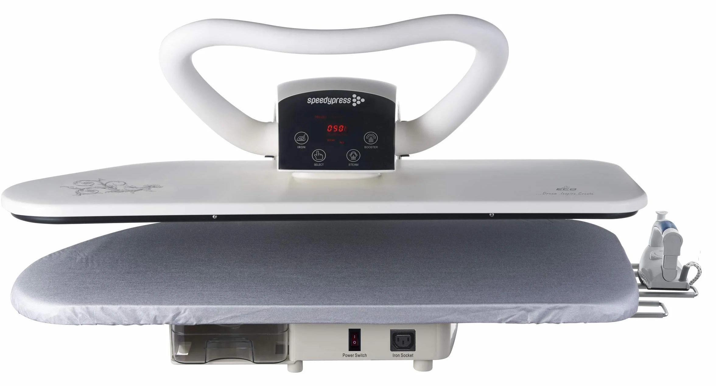 Speedypress Dampfbügelpresse 81HD-Weiß Heavy Duty Professional 81cm