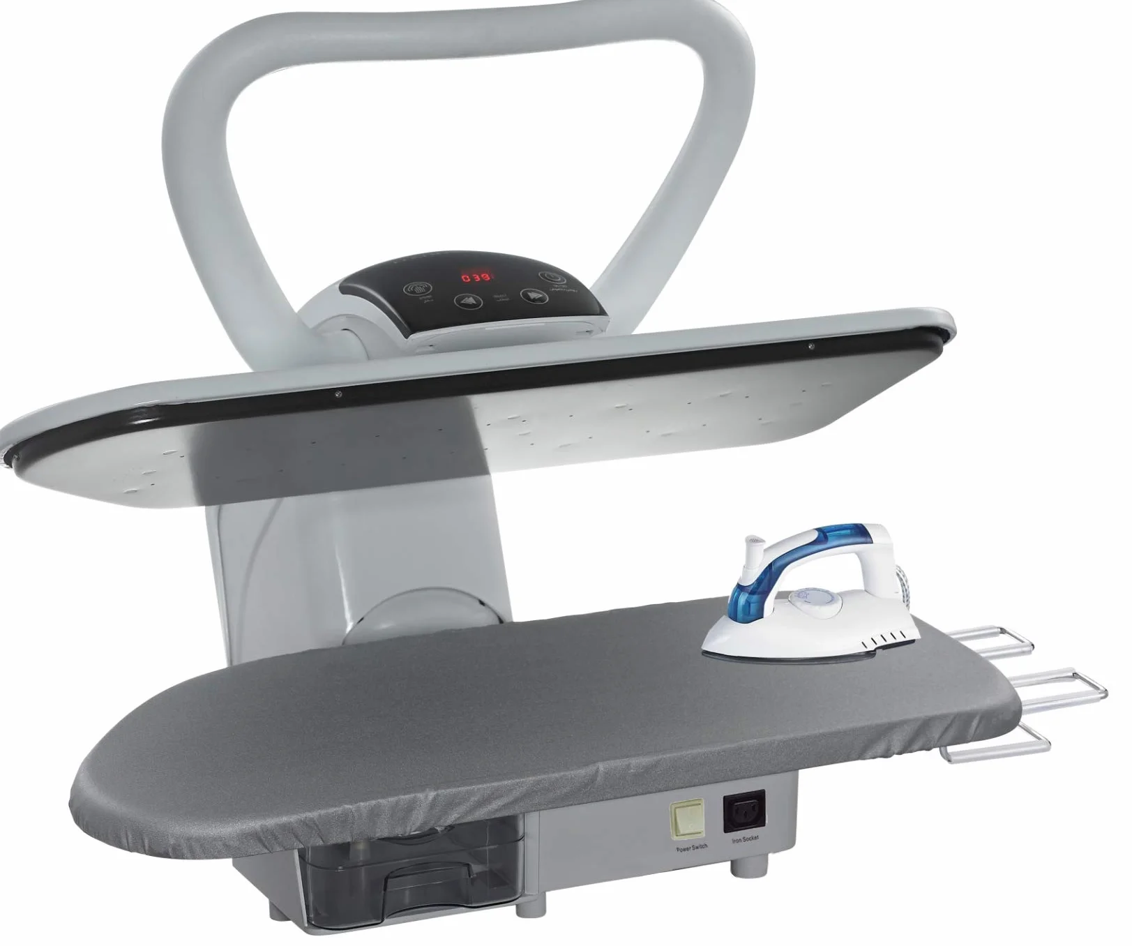 Speedypress Dampfbügelpresse 81HD-Weiß, strapazierfähig, professionell, 81 cm, mit Ständer