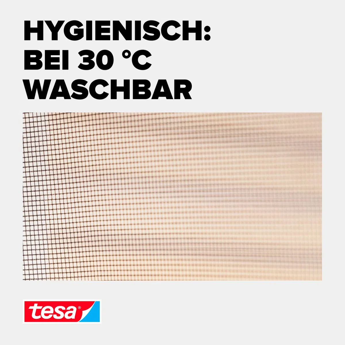 tesa Insect Stop Klett Fliegengitter Premium für Fenster, Insektenschutz mit starkem Klettband, rückstandsfrei entfernbar, zuschneidbar, ohne Bohren - 3X 125 cm x 245 cm - Anthrazit (Durchsichtig)