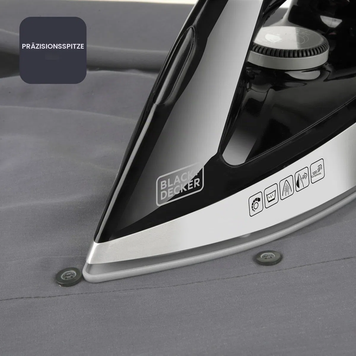 BLACK+DECKER Dampfgenerator BXSS2200E – 2200 Watt – 1,4 l Fassungsvermögen – Keramiksohle