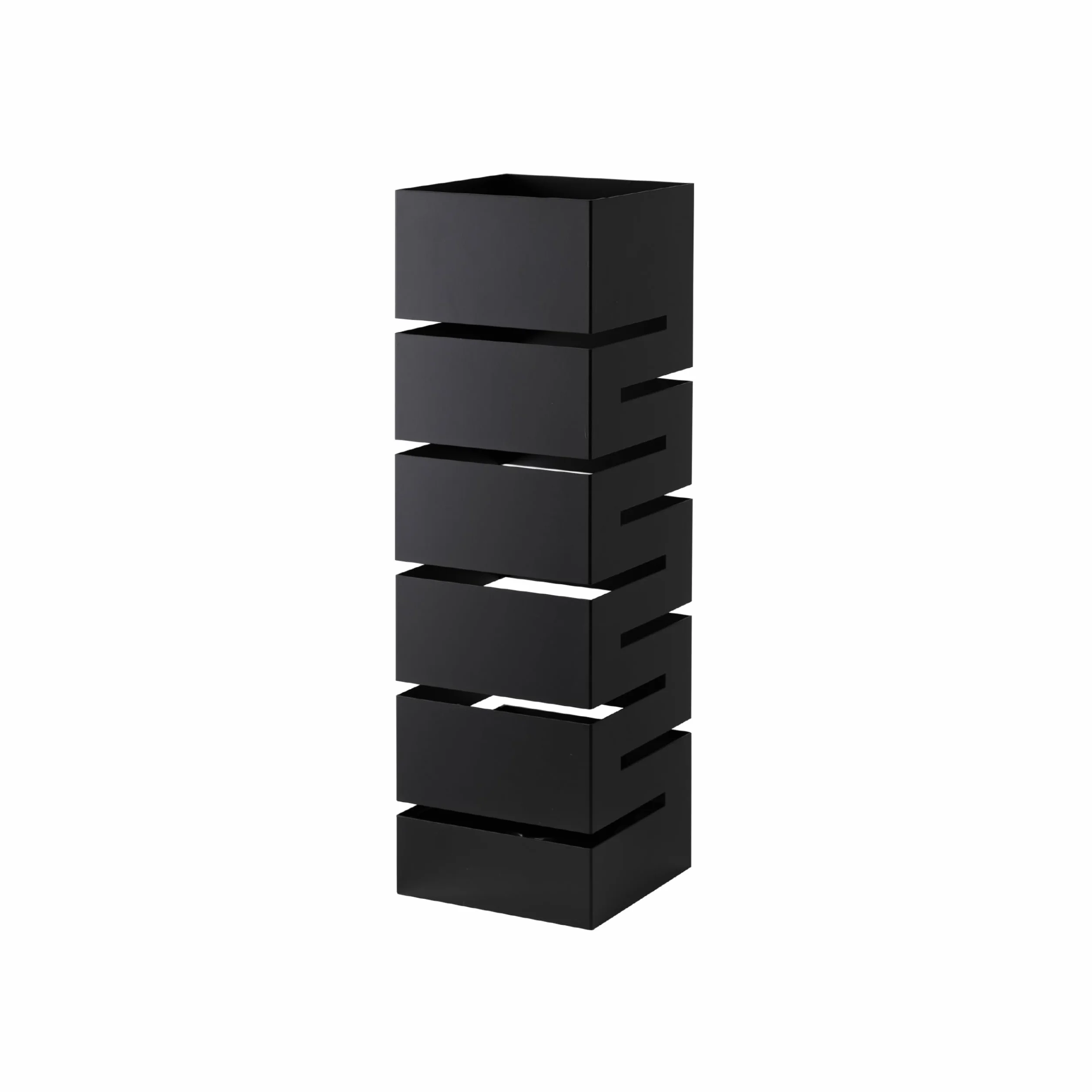 Baroni Home Schirmständer mit modernem Design aus Metall mit geometrischer Schnitzerei - Schirmständer mit Haken und abnehmbarem Auffangfach für Heim- und Bürodekoration, Taupe, 15,5x15,5x49 cm