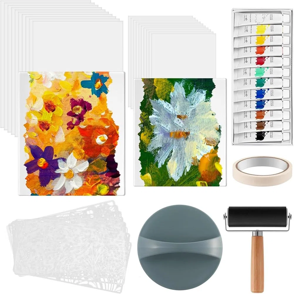 Geldruckplattenkit für Acrylfarben-Abschlussdruck-Druck-Making-Set Einschließlich 8 "X 10", 5 "X 7" Gelatinepapier für Kunst