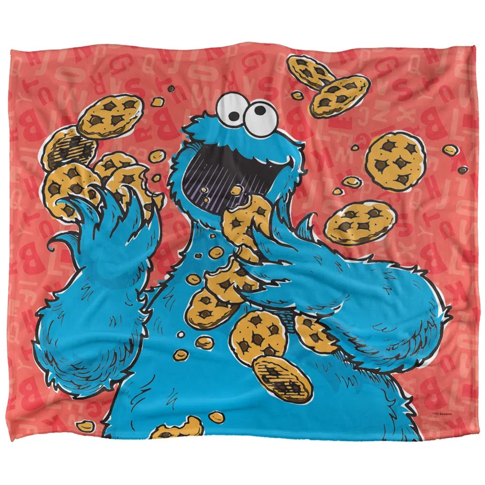 Sesamstraße Sesame StreetSelky Touch Optimalweiche Kuscheldecke, Motiv, offiziell lizenziert, 152 x 127 cm
